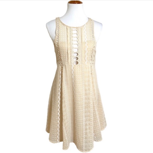 Free People Dresses & Skirts - Free People Embroidered Eyelet Cutout Dress